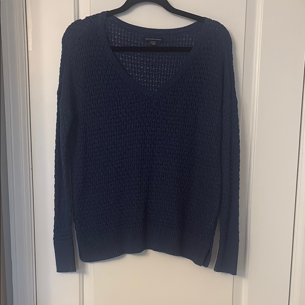 Navy Blue Knit Sweater